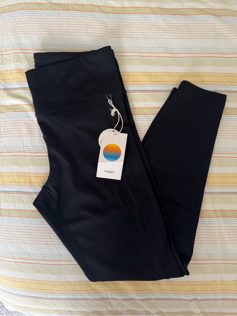 Vuori Black Stride High-Waist Performance Leggings